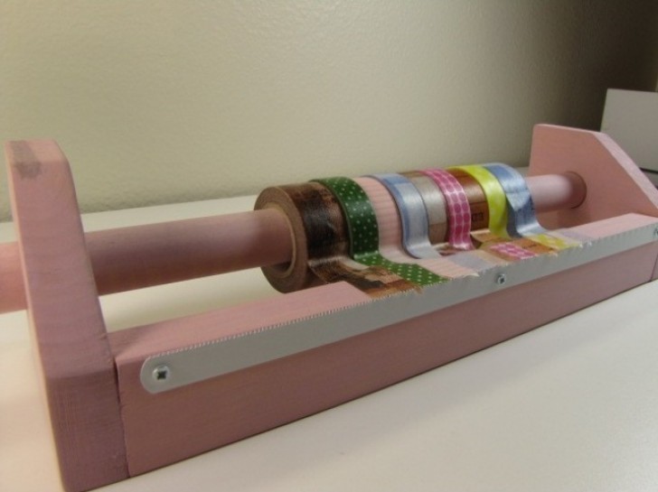7. Multi-roll ribbon and tape dispenser