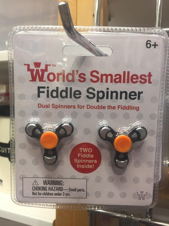 Från fidget spinner till fiddle spinner "för att dubbla det roliga". Just det ...