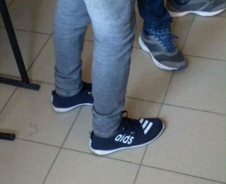 A distortion of the Adidas brand name ... They couldn't have done any worse than this!