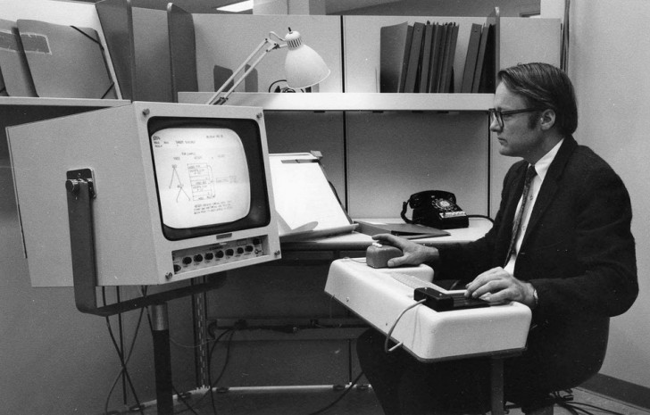 Prima dimostrazione sull'uso del mouse, 1968.