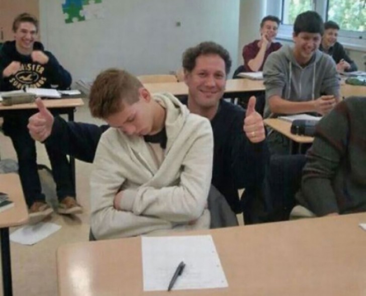 13. How to take advantage of a student sleeping in class to wake up everyone else!