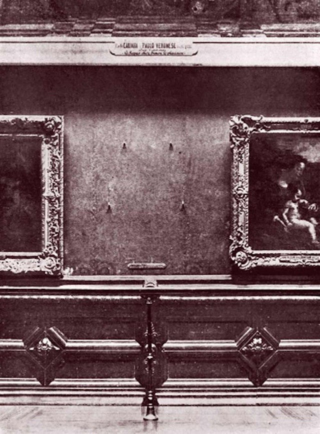 1. The space left empty by the Gioconda after it was stolen in 1911.