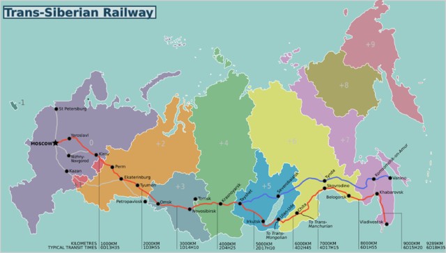 5. La Russie abrite le plus long chemin de fer du monde.