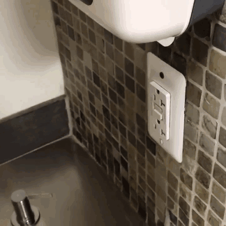 5. Here's where NOT to place the soap dispenser in a bathroom.
