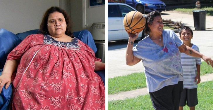 17. Olivia Cruz - from 644 lb (262 kg) to 198 lb (90 kg).