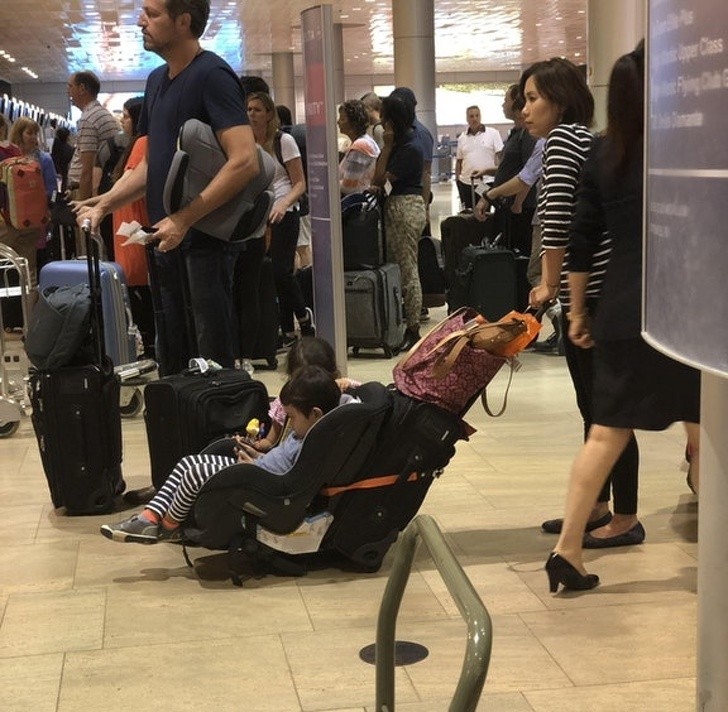 12. Suitcase and stroller --- a fantastic 2-in-1 solution!