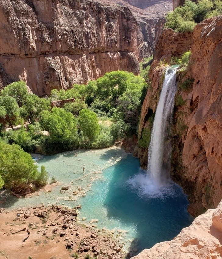 15. "I went trekking with my mother to the Havasu Falls in Arizona. It was a tough trekking challenge and I'm proud of her!'