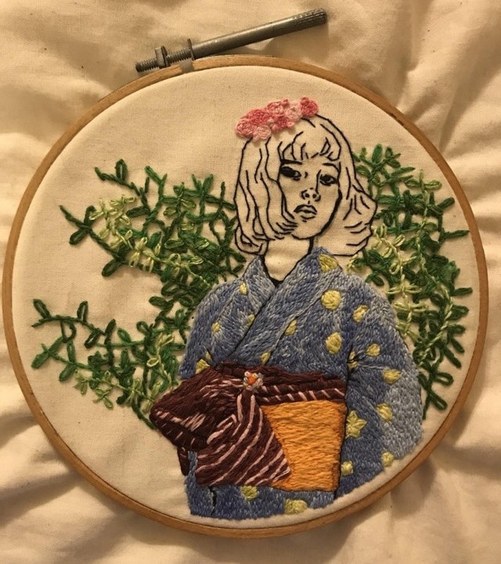 19. "My first embroidery project. I'm really happy and excited about the result!"