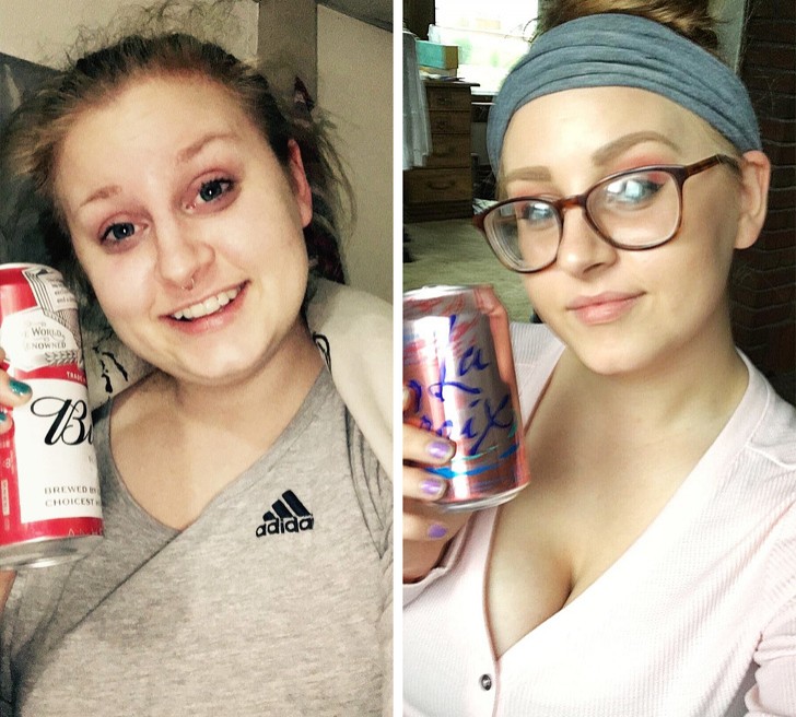 10. Mais de um mês sem drogas e álcool, ela se sente melhor e perdeu 11 kg.