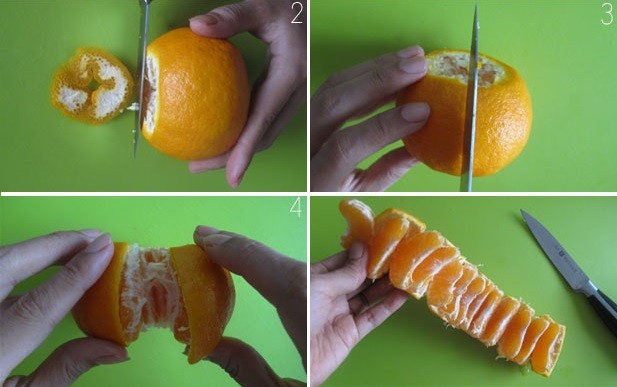 5. Wie schält man Orangen und Mandarinen? Hier ist die Technik, die Sie überraschen wird und Sie werden sie sich sofort zu eigen machen!