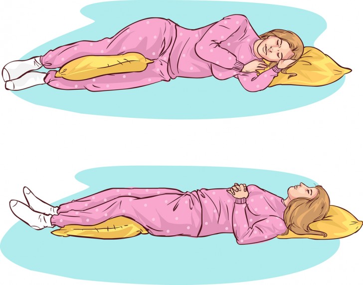 6. Ist dein Schlaf gestört? Du brauchst vielleicht zusätzliche Kissen, die du unter deine Knie oder zwischen deine Beine legen kannst!