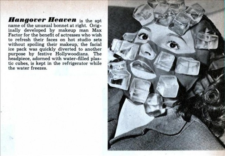 Masque de glaçons pour faire passer la gueule de bois, 1947.