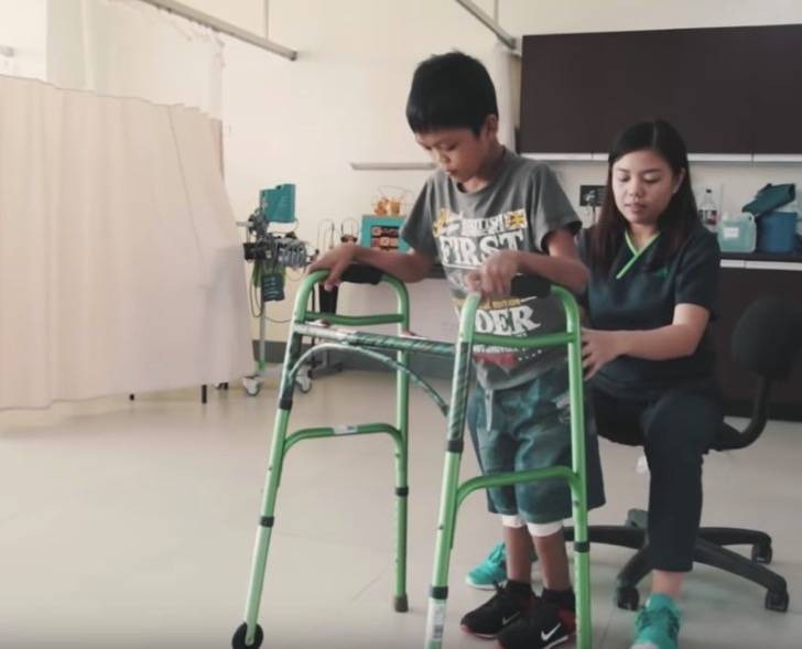 Today, Aldrin has started his rehabilitation program and has already taken his first steps.