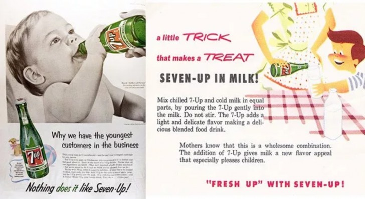 1. Seven-Up mit Milch: eine unfehlbare Mischung, um Diabetes zu fördern!