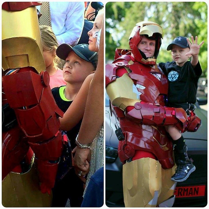 La garde-robe de Damon contient d'innombrables costumes de super-héros.