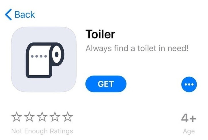 8. Die App, die die freien Toiletten in der Nähe anzeigt