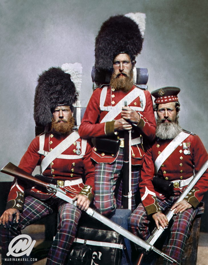 12. Soldaten des britischen Regiments 72 Highlanders, 1853-56