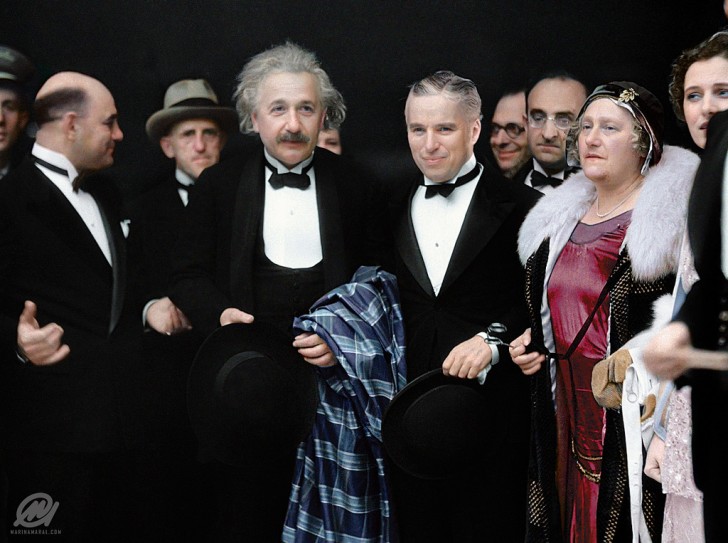 18. Charlie Chaplin ed Einstein, 1931