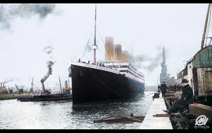 29. Die Titanic vor dem Ablegen, 1912