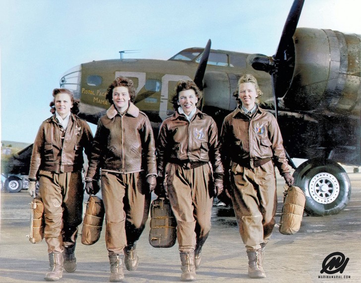 5. Vier Frauen als Pilotinnen in der Flugschule von Lockbourne AAF, 1944