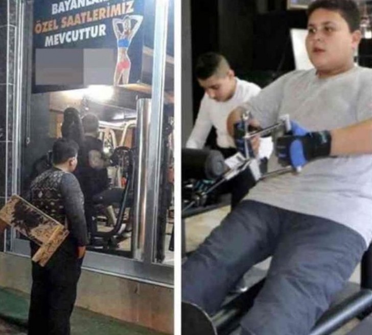 A Turkish boy always stopped in front of the window of a gym watching the people who trained --- and the owners gave him a one-year gym subscription.