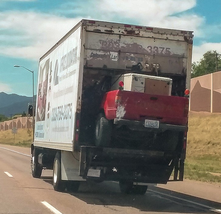 14. Nuevos curiosos modos para el transporte de objetos grandes.