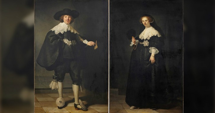 2. "Ritratti a sospensione di Maerten Soolmans e Oopjen Coppit", Rembrandt van Rijn (1634) - 182 milioni di dollari