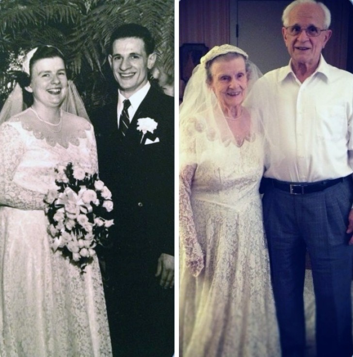 8. 60° anniversario celebrato con l'abito originale delle nozze!