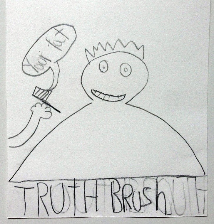 7. "La brosse à dents de la vérité." De futurs inventeurs (on ne l'espère pas !)