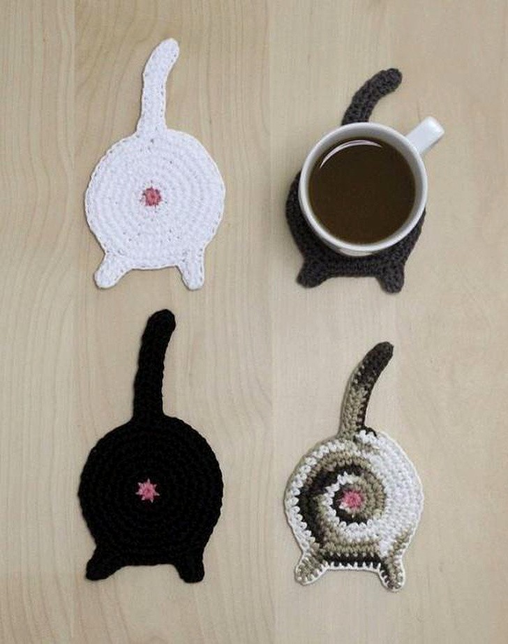 9. Sous-verres chatons