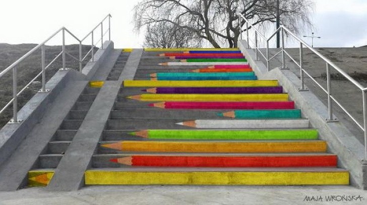 7. Crayons de couleur dans la ville polonaise de Poznan