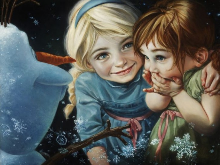 12. Elsa, Anna und Olaf.
