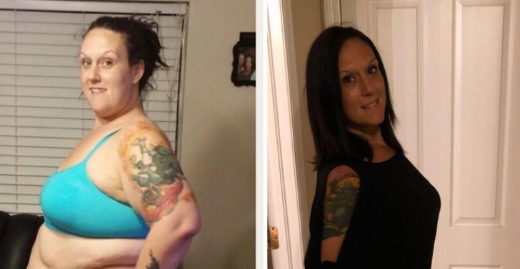 3. En quatre ans, cette femme a perdu 74 kilos.