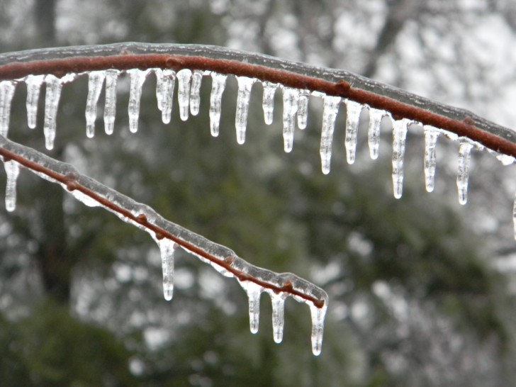 2. La pioggia gelata si presenta quando l'acqua si ghiaccia non appena entra in contatto con temperature sotto lo zero.