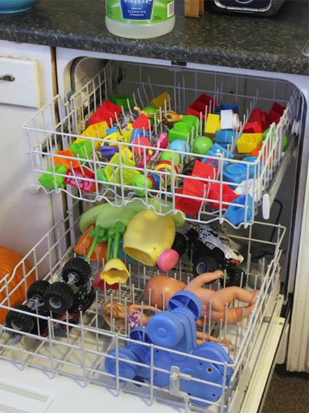 15. From time to time plastic toys can be washed and sanitized in the dishwasher.