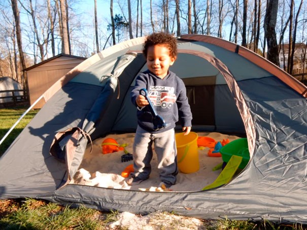 5. A beach tent can be useful for creating shady zones, without your child having to give up their play area or games.