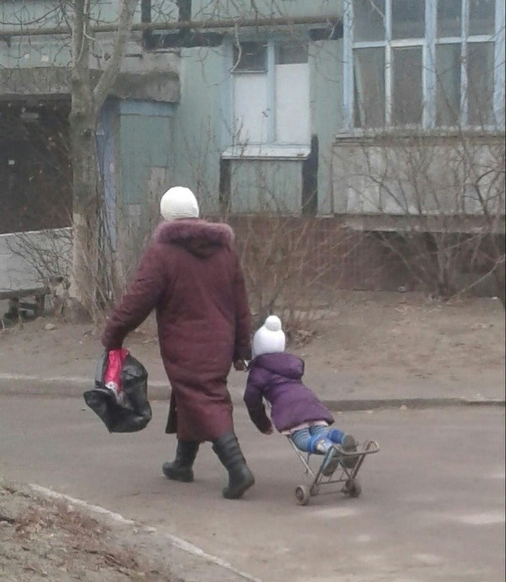10. An alternative method for taking a walk with her grandchildren.