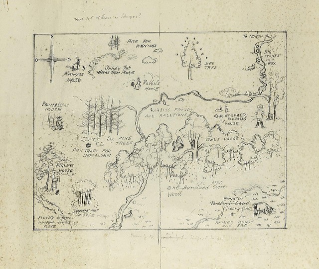 3. La mappa originale di Winnie the Pooh