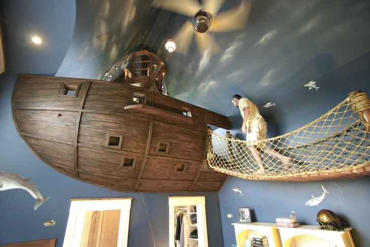 11. Ein Schlafzimmer kann sich in eine Piratengaleone verwandeln!