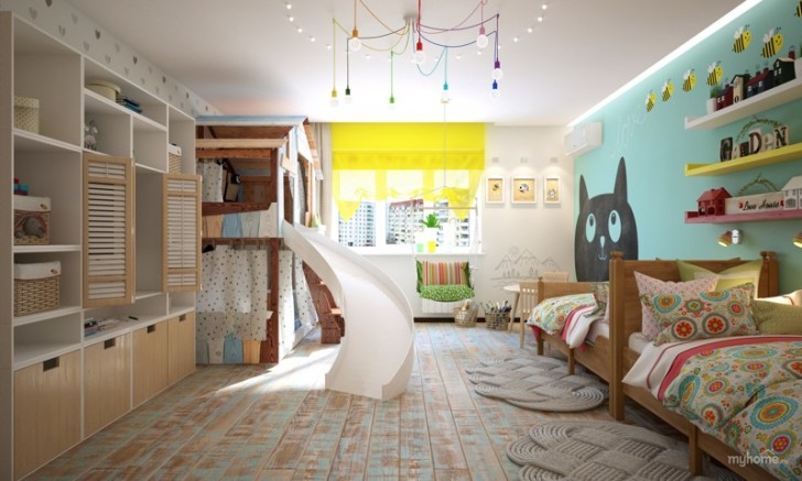 12. Eine schöne Idee, um die Schlafzimmer Ihrer Kinder besonders zu gestalten!