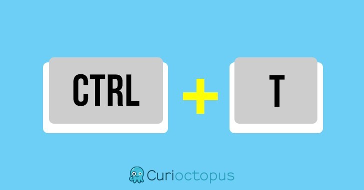 8. Druk Ctrl + T in om een nieuwe tab te openen