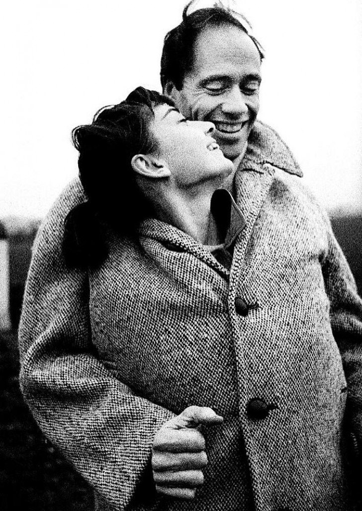 8. Audrey Hepburn mit ihrem Mann Mel Ferrer 1956