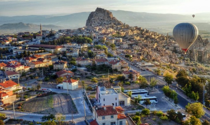Nevşehir ist eine kleine Stadt in Kappadokien, Türkei.