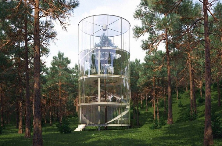 4. Une maison écologique totalement immergée dans les bois !