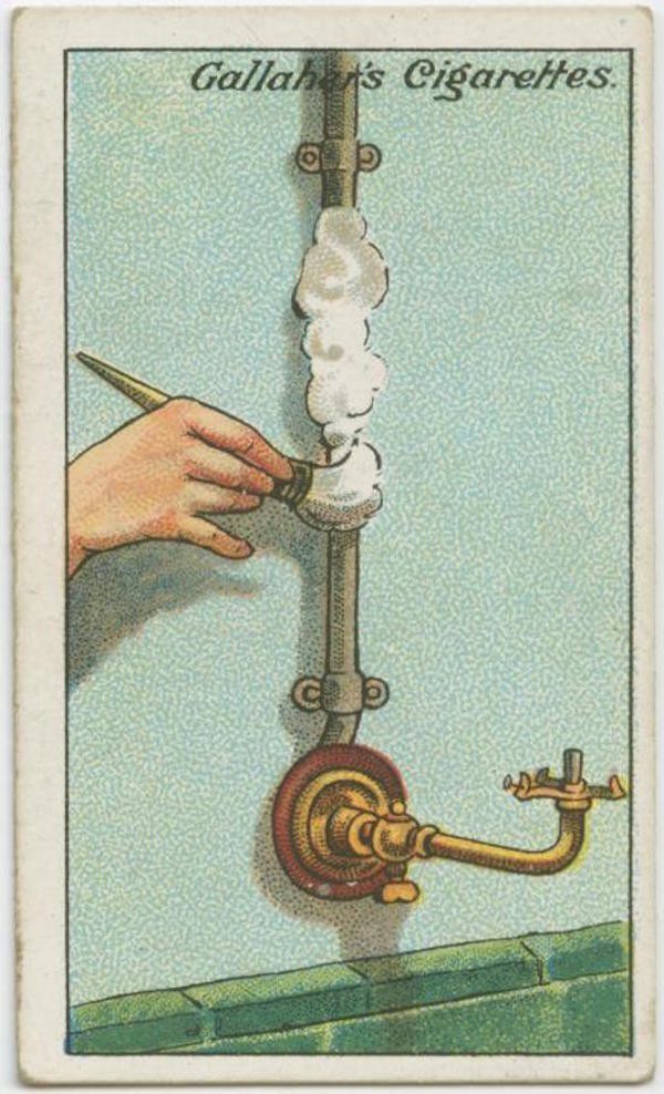 17. To identify a gas leak, use shaving foam or soap and water.