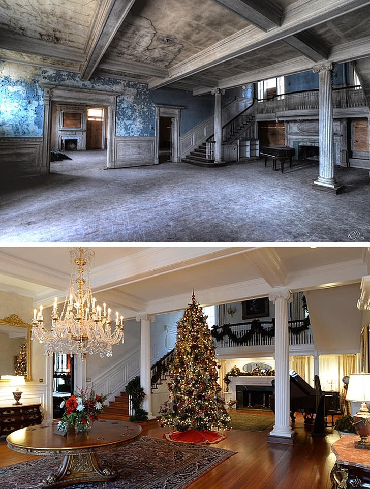 13. Une résidence historique avant et après la rénovation