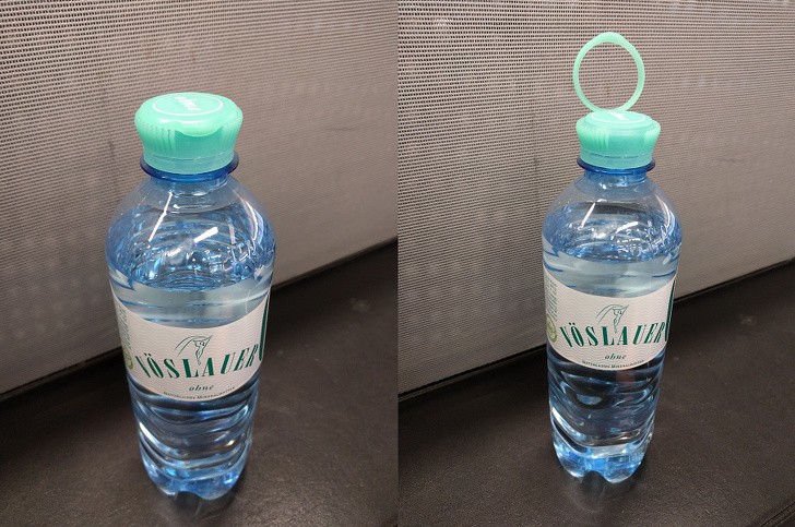 3. Een praktische ring om de fles in de taille vast te maken als een sleutelring