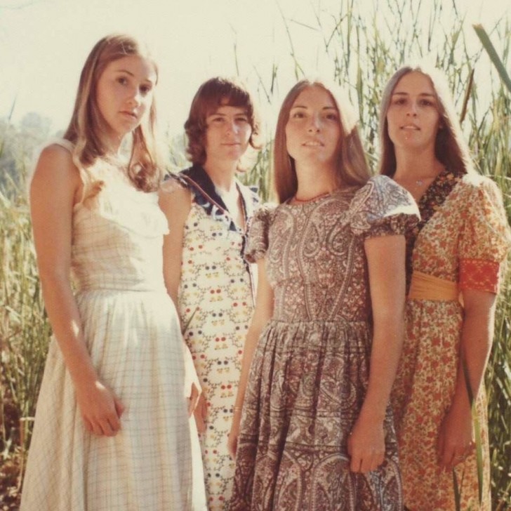 3. Mamma Brigid (left), 18 years old, with her three sisters