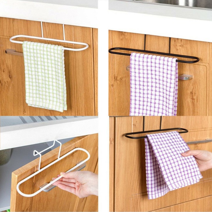 2. Un porte-serviettes adapté à la cuisine qui s'adapte à n'importe quelle position et qui peut être rangé quand vous n'en avez pas besoin.