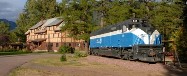 This modernized train wagon is not the only one in this area. In fact, nearby there is also a renovated Great Northern 441 train wagon.